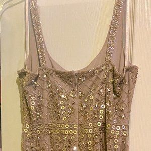 Mauve sequins evening dress